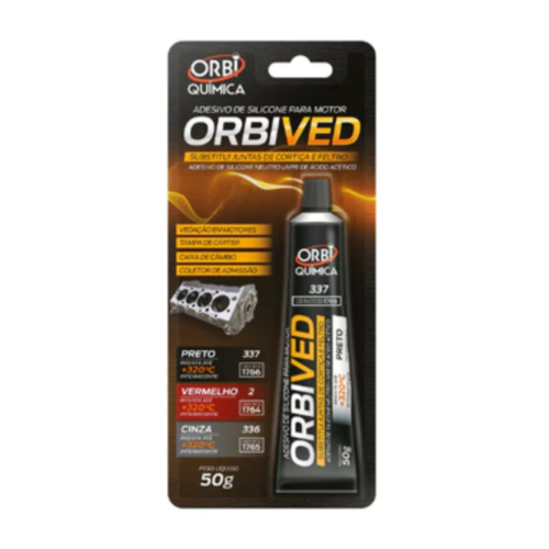 Silicone Acetico Mtr Orbived Preto 50g