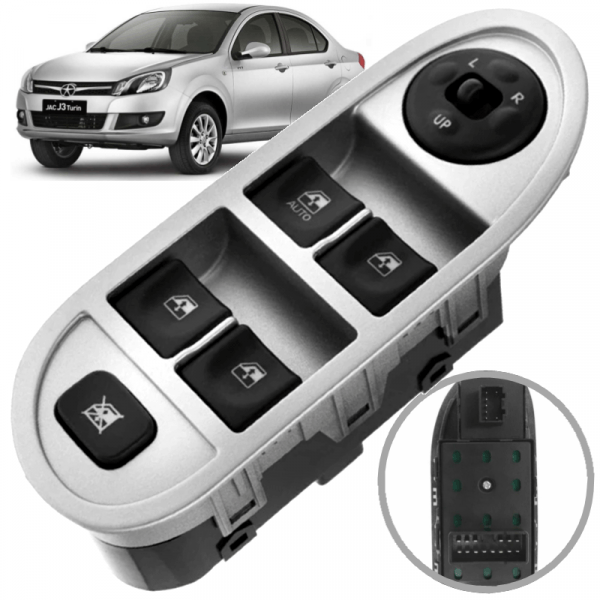 Comando Botao Vidro Eletrico Jac J3 2010 2011 2012 2013 - Imagem 2