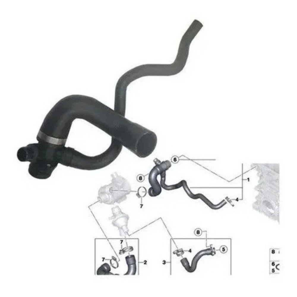 Mangueira Bomba De Agua Bmw X1 320i 120i N20 11537639997 - Imagem 2