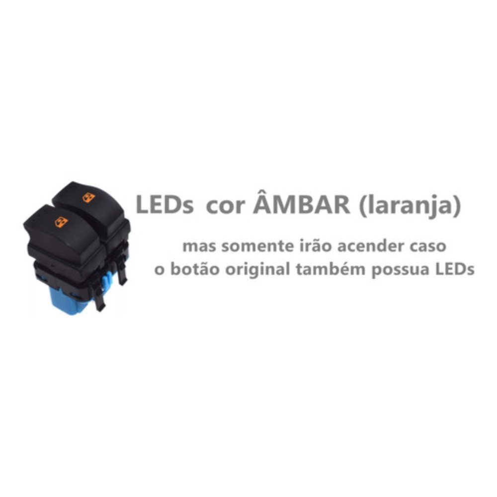 Botão Duplo Vidro Elétrico Sandero 2010 2011 2012 2013 2014 - Imagem 3