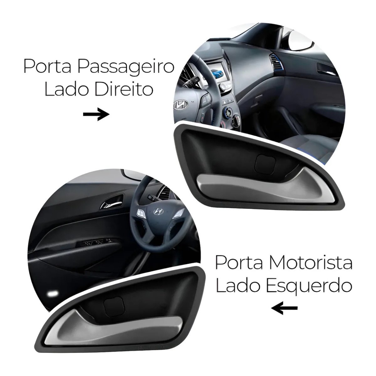 Maçaneta Interna Porta Hb20 Diante/traseira Esquerda 2012/19 - Imagem 4