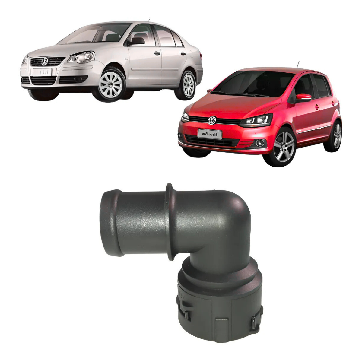 Conexão Do Radiador Volkswagen Polo Gti - 1j0122291f