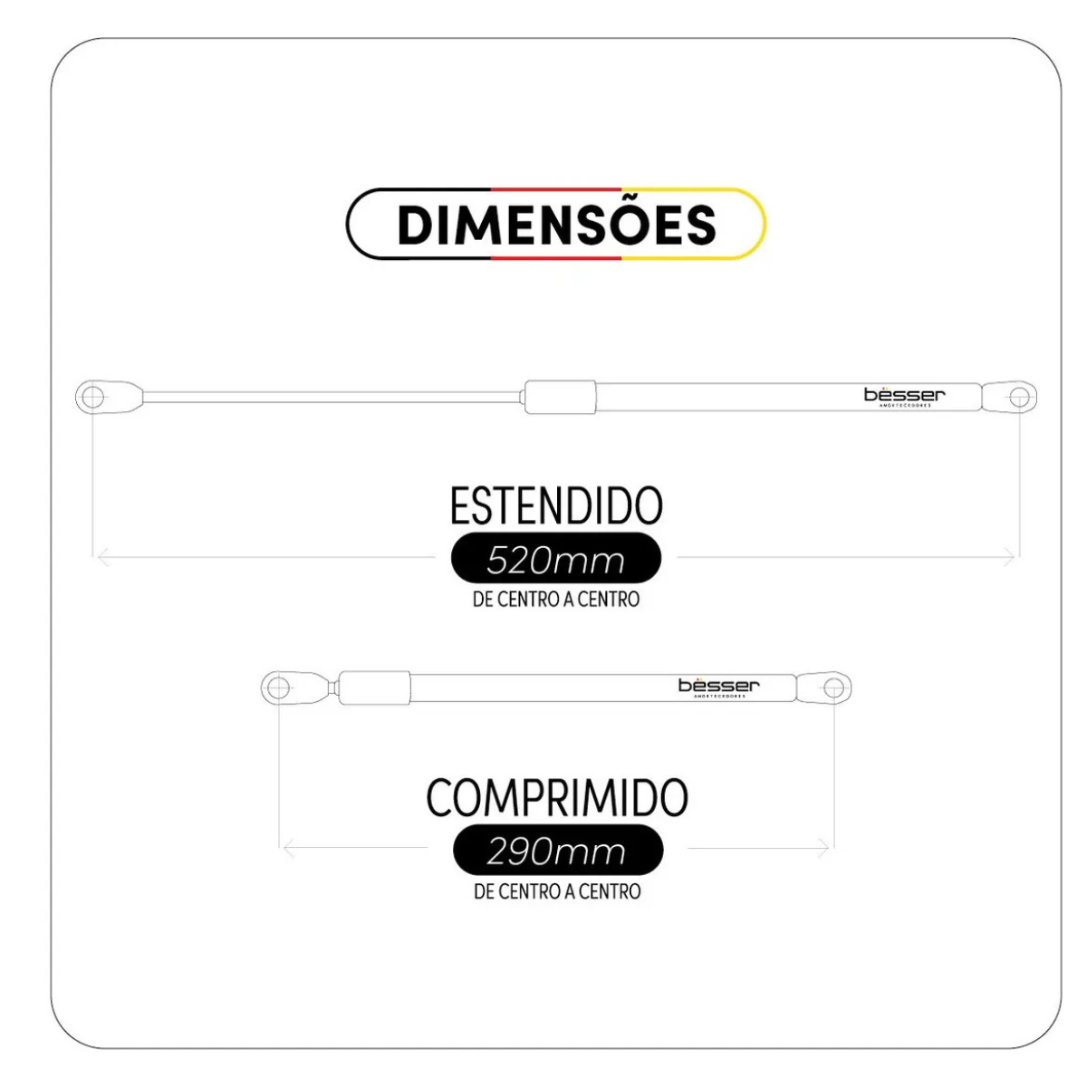Par Pistão Amortecedor Tampa Traseira Hb20x Hb20 12 A 2021 - Imagem 3