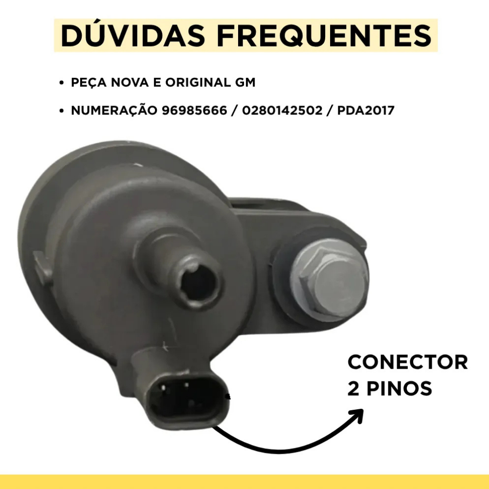 Válvula Solenoide Canister Onix Prisma Cobalt Spin 96985666 - Imagem 3