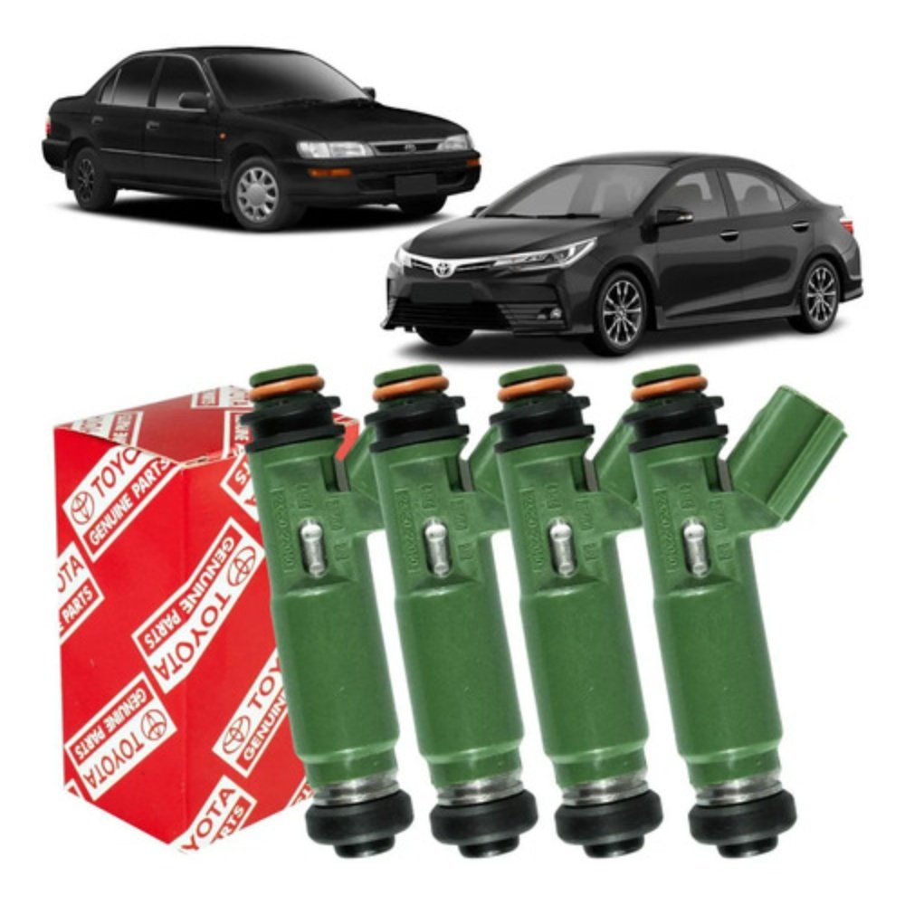 Kit 4x Bico Injetor Corolla E Fielder 1.8 2003 2008 Original