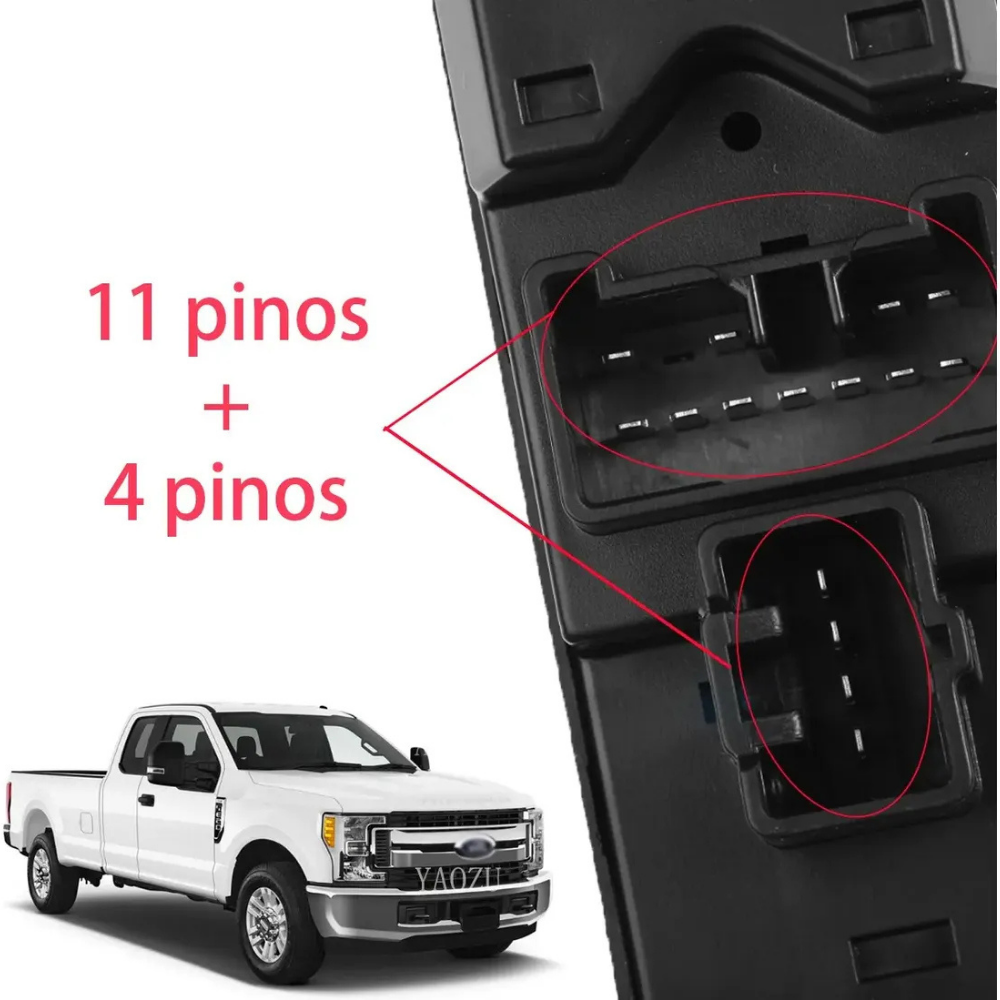 Botão Vidro Elétrico Motorista Ranger 2012 2013 2014 2015 - Imagem 3